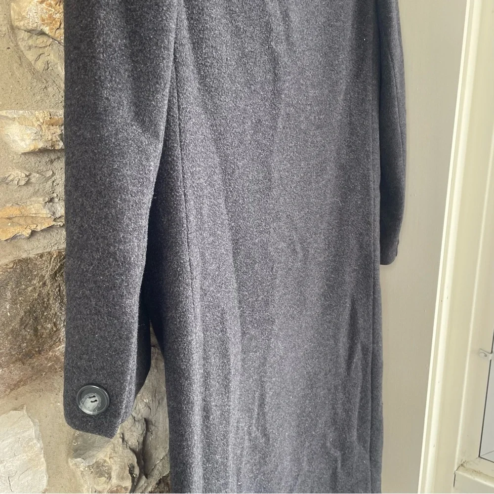 Vintage Union Made Regency Cashmere Baltmans NY Double-Breasted Dark Gray Coat 4